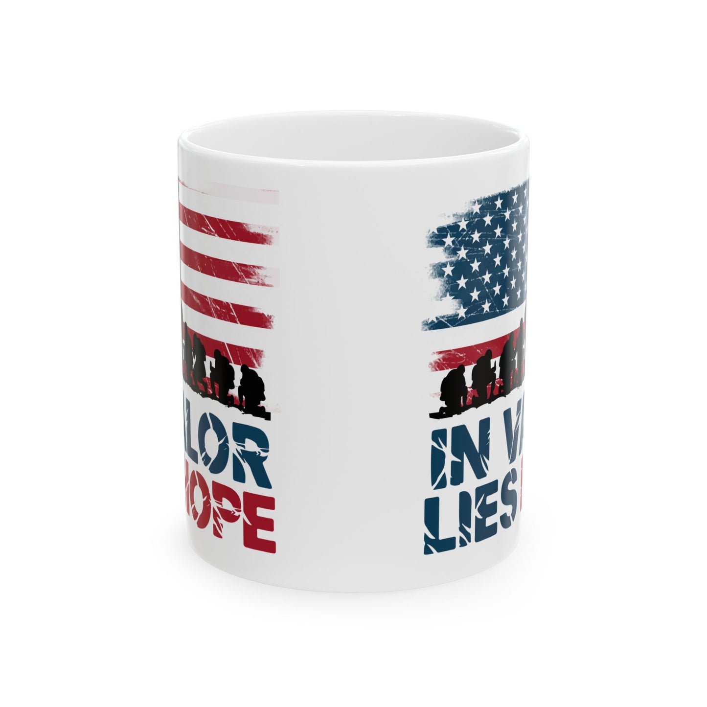 In Valor Lies Hope White Mug, (11oz, 15oz)