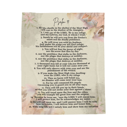 Psalm 91 Velveteen Plush Blanket