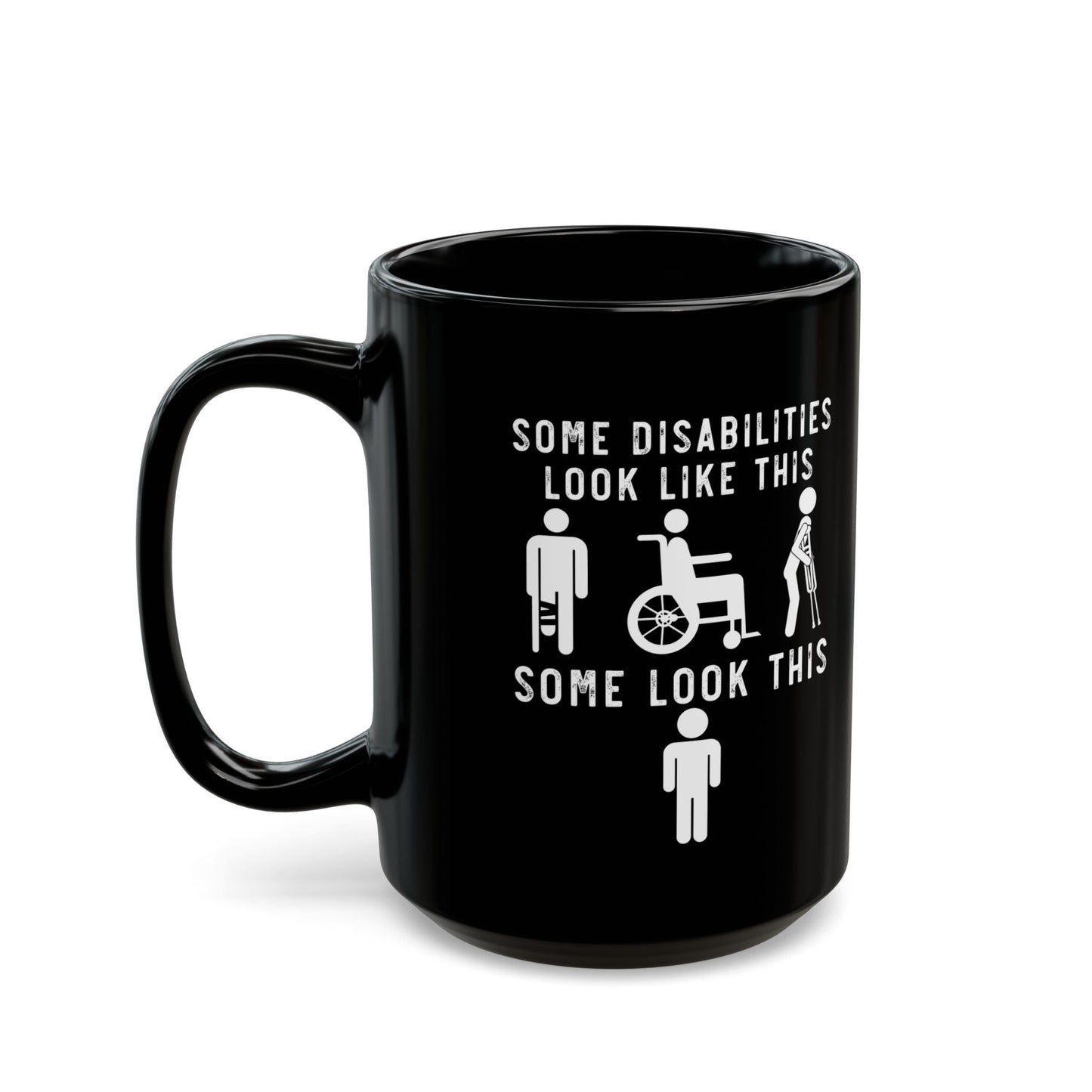 Black Ceramic Coffee Cup with Empowering Message – Support Mental Health & Chronic Illness Warriors