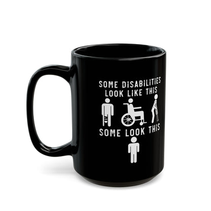 Black Ceramic Coffee Cup with Empowering Message – Support Mental Health & Chronic Illness Warriors