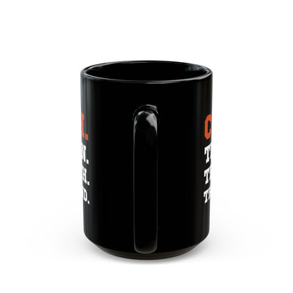 Give a Gift to Your Coach – Bold Black Mug with The Man The Myth The Legend Quote