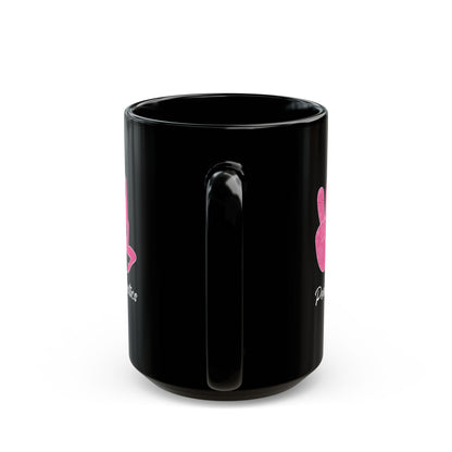 Peach Love Gymnastics Black Mug (11oz, 15oz)