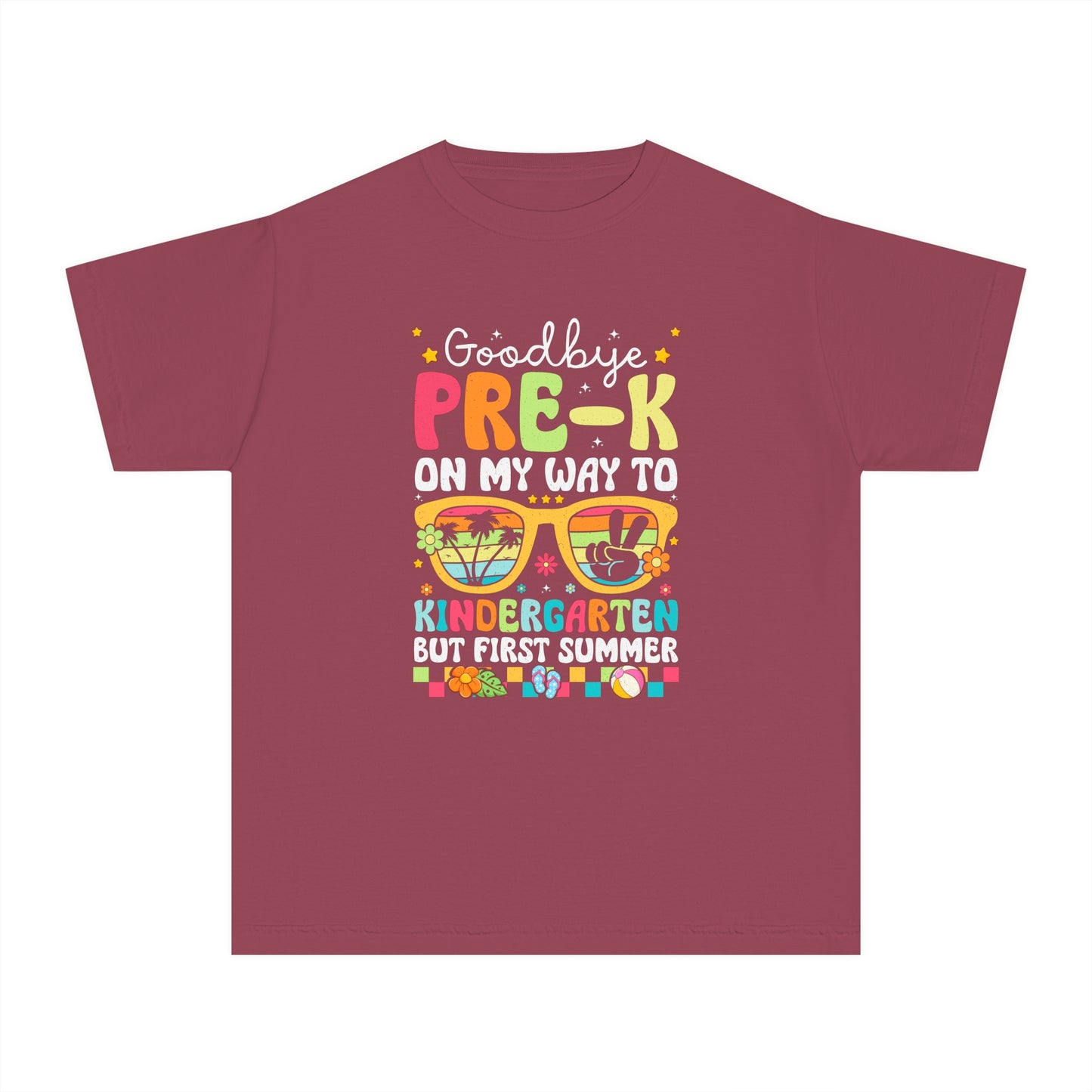 Goodbye Pre K On My Way to Kindergarden Youth Midweight Tee