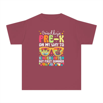 Goodbye Pre K On My Way to Kindergarden Youth Midweight Tee
