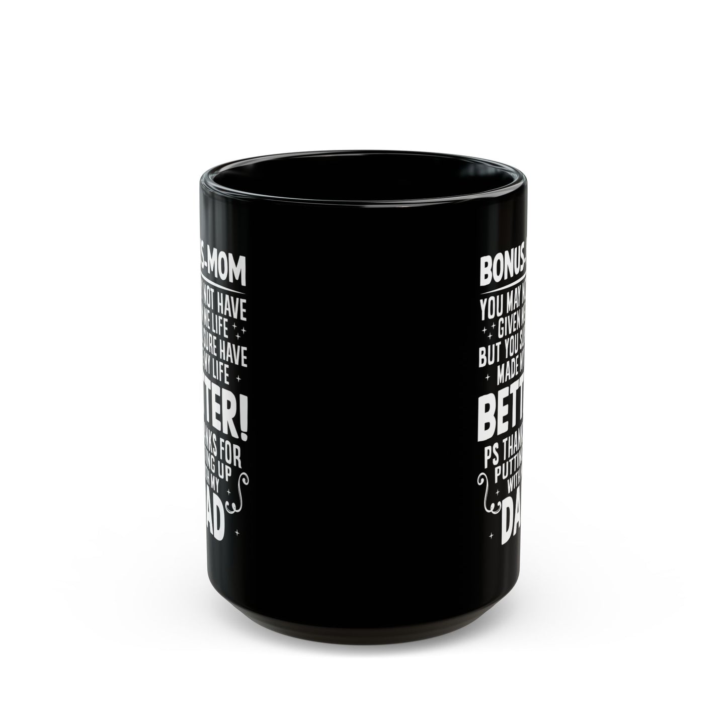 BONUS-MOM Black Mug (11oz, 15oz)
