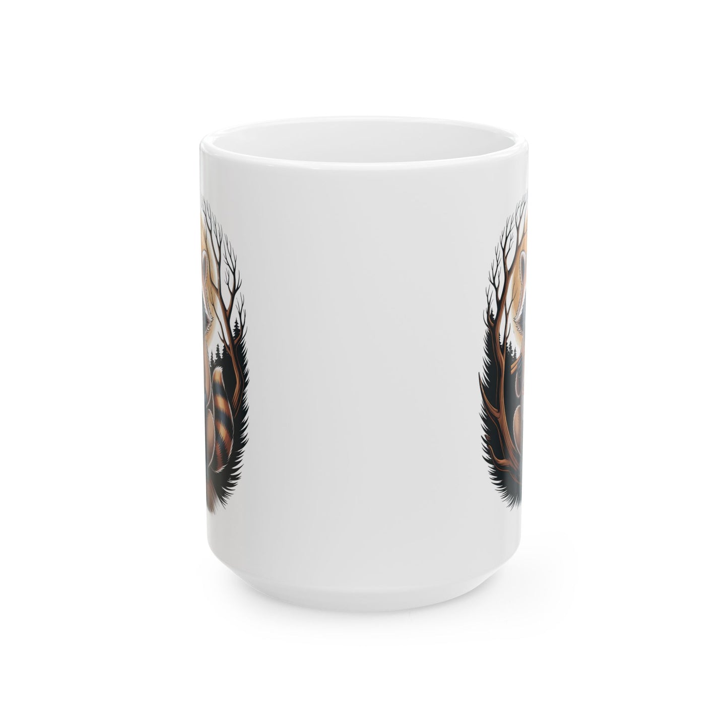 Raccoon Coffee Mug, white Mug, (11oz, 15oz)