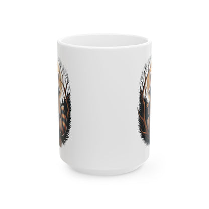 Raccoon Coffee Mug, white Mug, (11oz, 15oz)