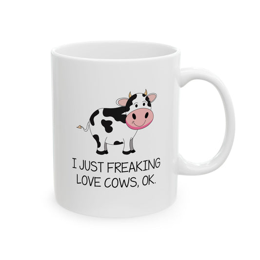 Funny Cow Mug – Cute Cow Coffee Cup for Farm Girls, Ranch Moms, or Cow Lovers