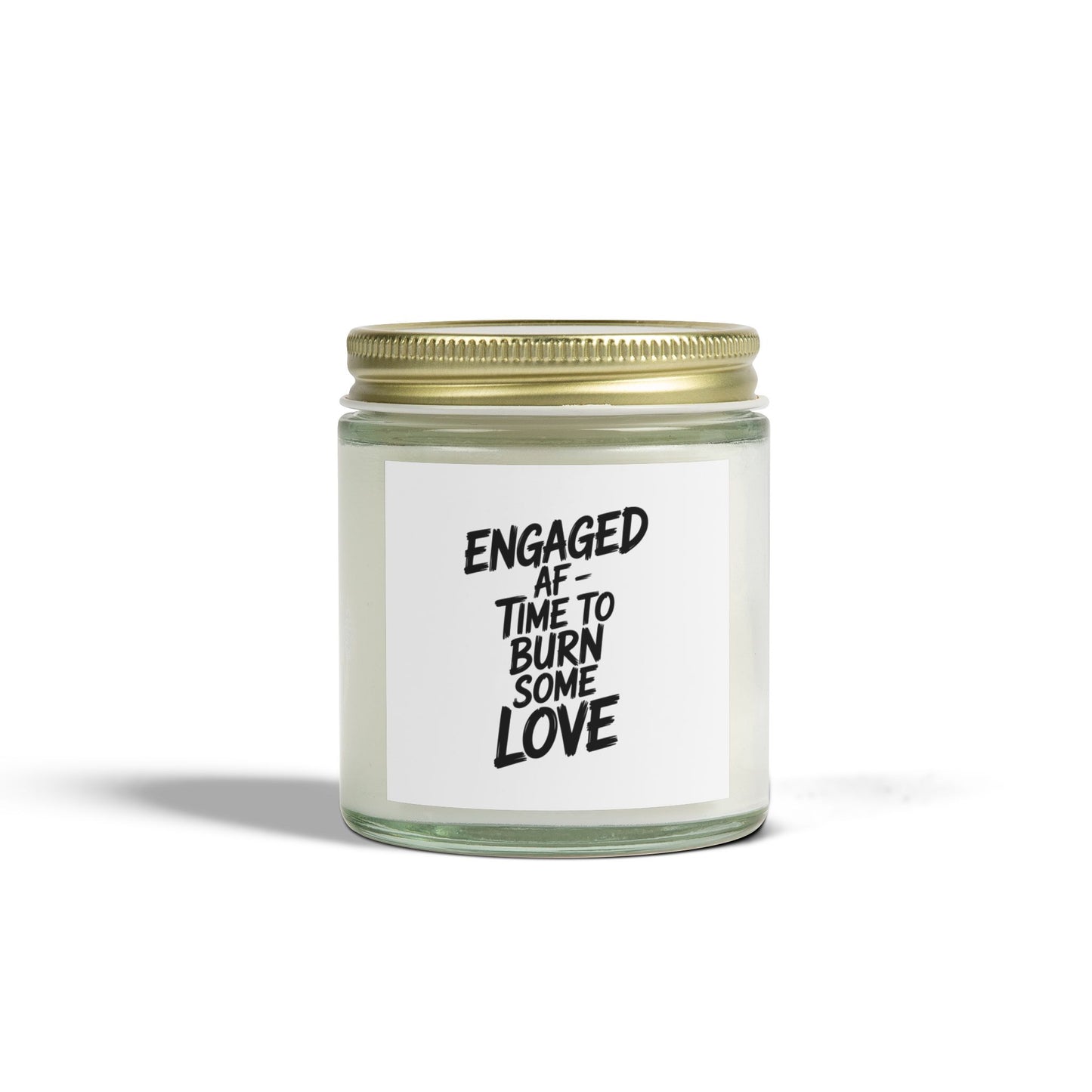 Engaged AF Scented Candles, Coconut Apricot Wax (4oz, 9oz)