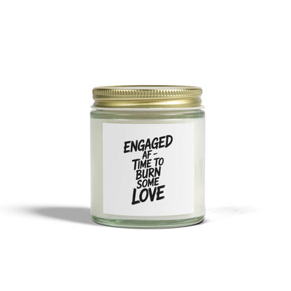 Engaged AF Scented Candles, Coconut Apricot Wax (4oz, 9oz)