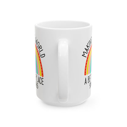 making the world 1985 Ceramic Mug, (11oz, 15oz)