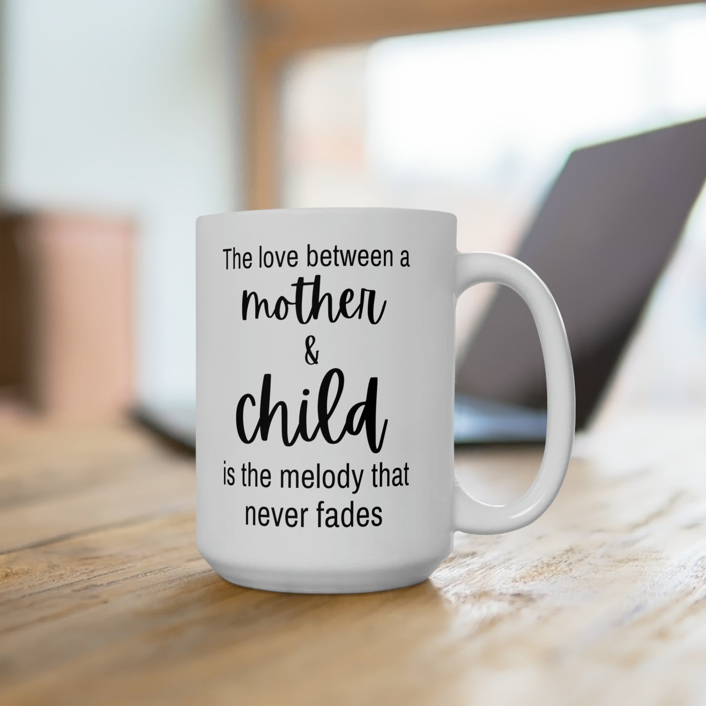 Mother & Child Love Mug – Sentimental White Ceramic Coffee Mug Gift