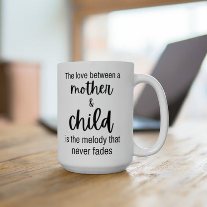Mother & Child Love Mug – Sentimental White Ceramic Coffee Mug Gift