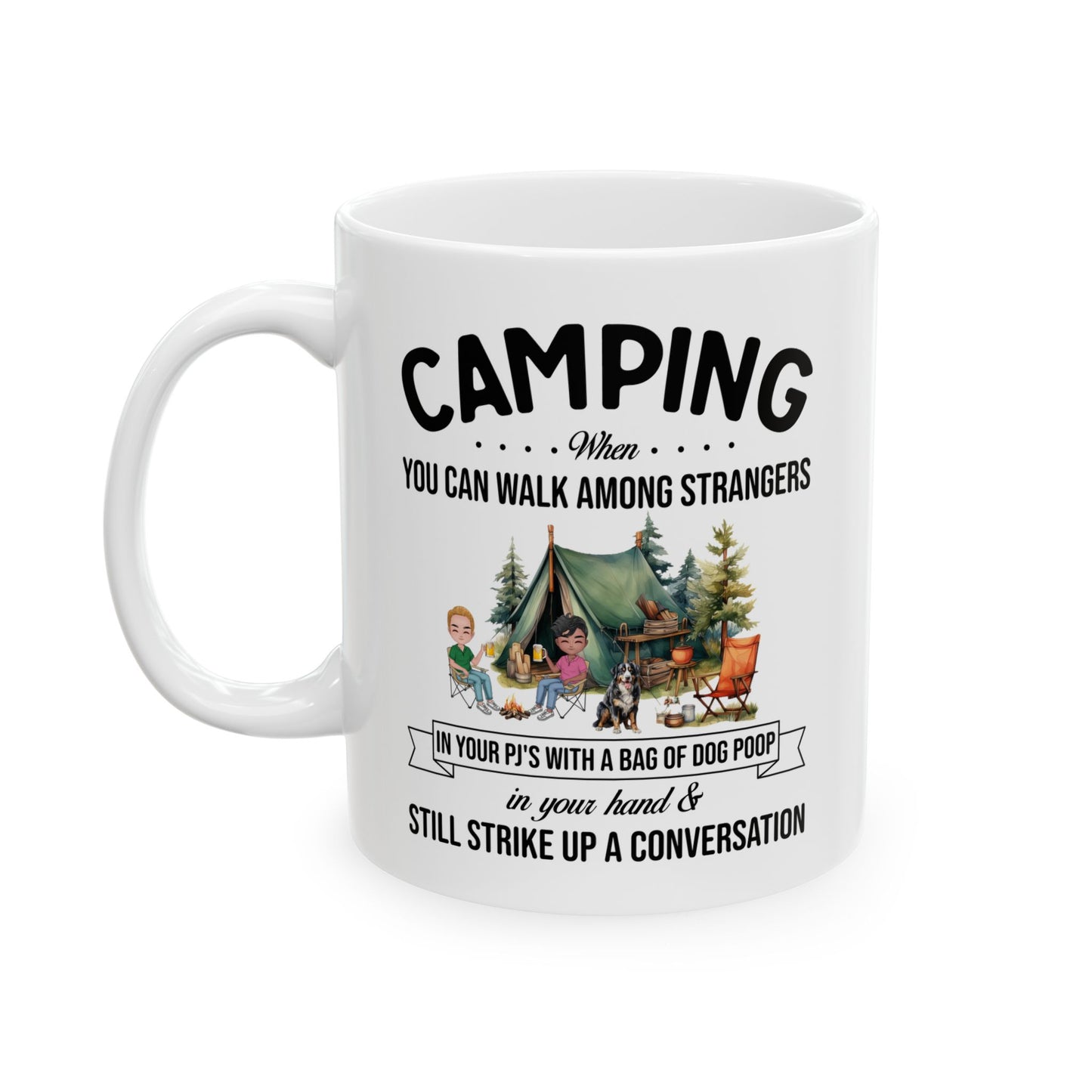 Chibi Camping Fun  Ceramic Mug, (11oz, 15oz)