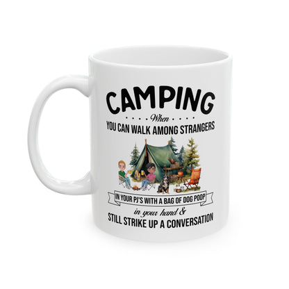 Chibi Camping Fun  Ceramic Mug, (11oz, 15oz)