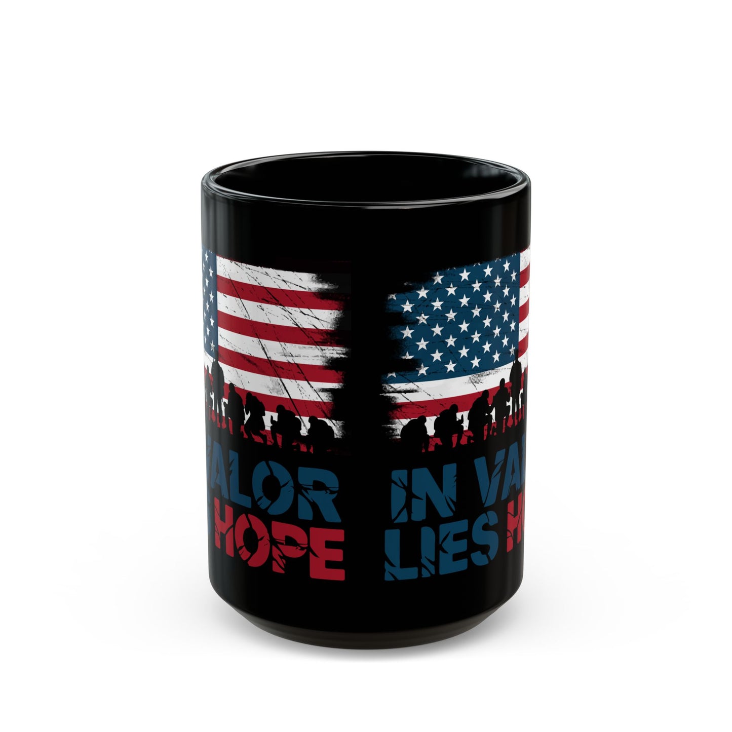 In Valor Lies Hope Black Mug (11oz, 15oz)