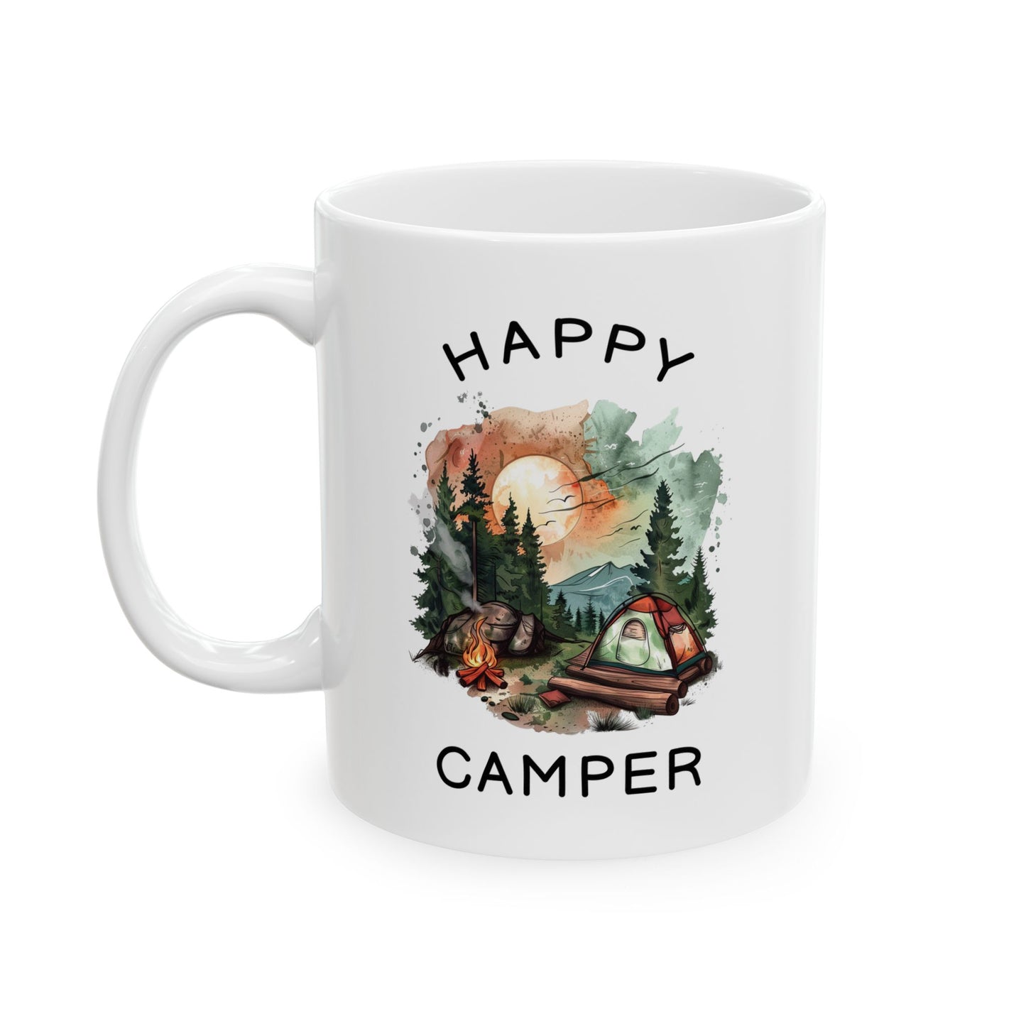 Happy Camper  Ceramic Mug, (11oz, 15oz)