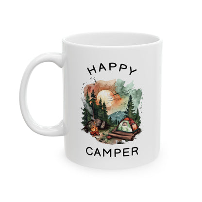 Happy Camper  Ceramic Mug, (11oz, 15oz)
