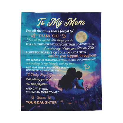 To My Mom Blanket