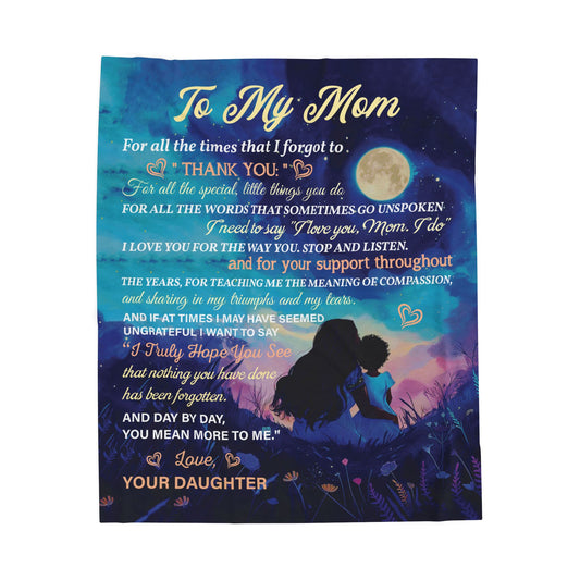 To My Mom Blanket