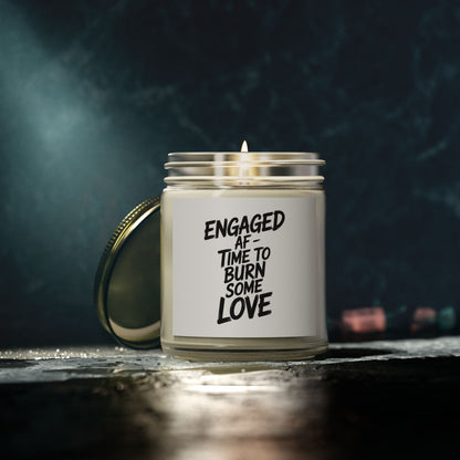 Engaged AF Scented Candles, Coconut Apricot Wax (4oz, 9oz)