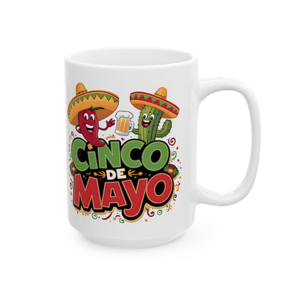 Cinco De Mayo White Mug, (11oz, 15oz)