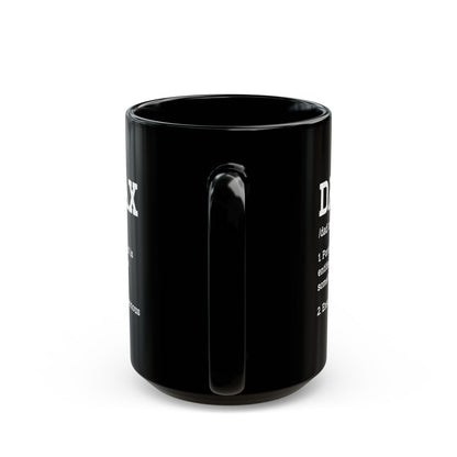 Dad Tax Definition Black Mug – Funny Gift for Dads from Kids