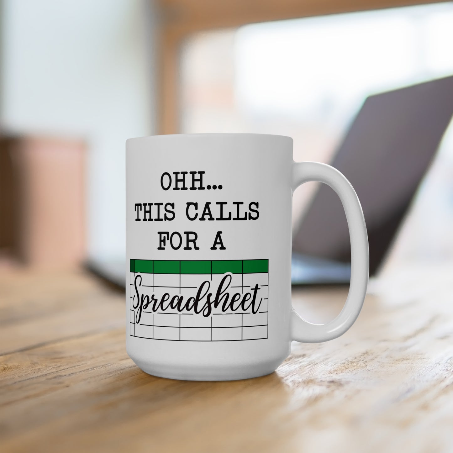 Funny Spreadsheet Mug – Gift for Data Analysts & Office Workers