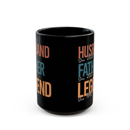 Husband Father Legend Black Mug (11oz, 15oz)