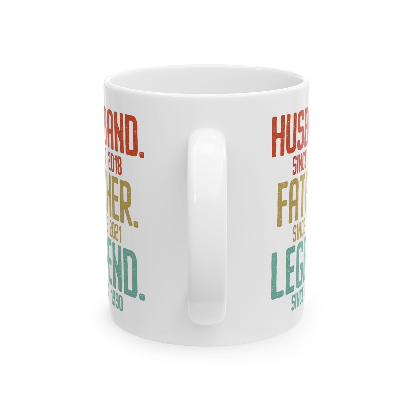 Husband Father Legend White Mug, (11oz, 15oz)