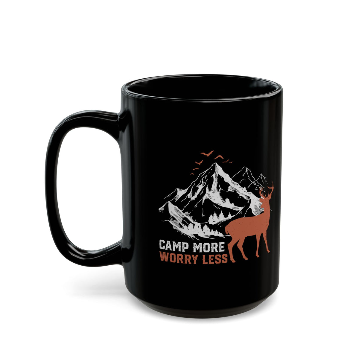 Camp More, Worry Less  Ceramic Mug, (11oz, 15oz)