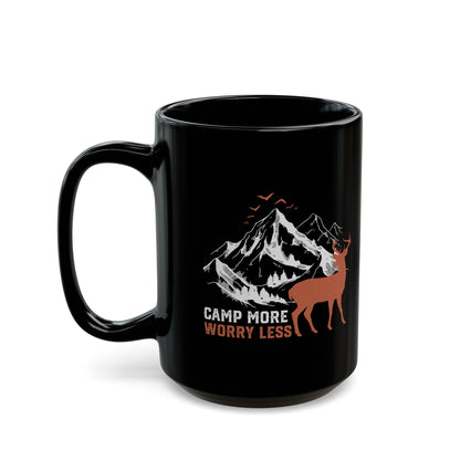 Camp More, Worry Less  Ceramic Mug, (11oz, 15oz)
