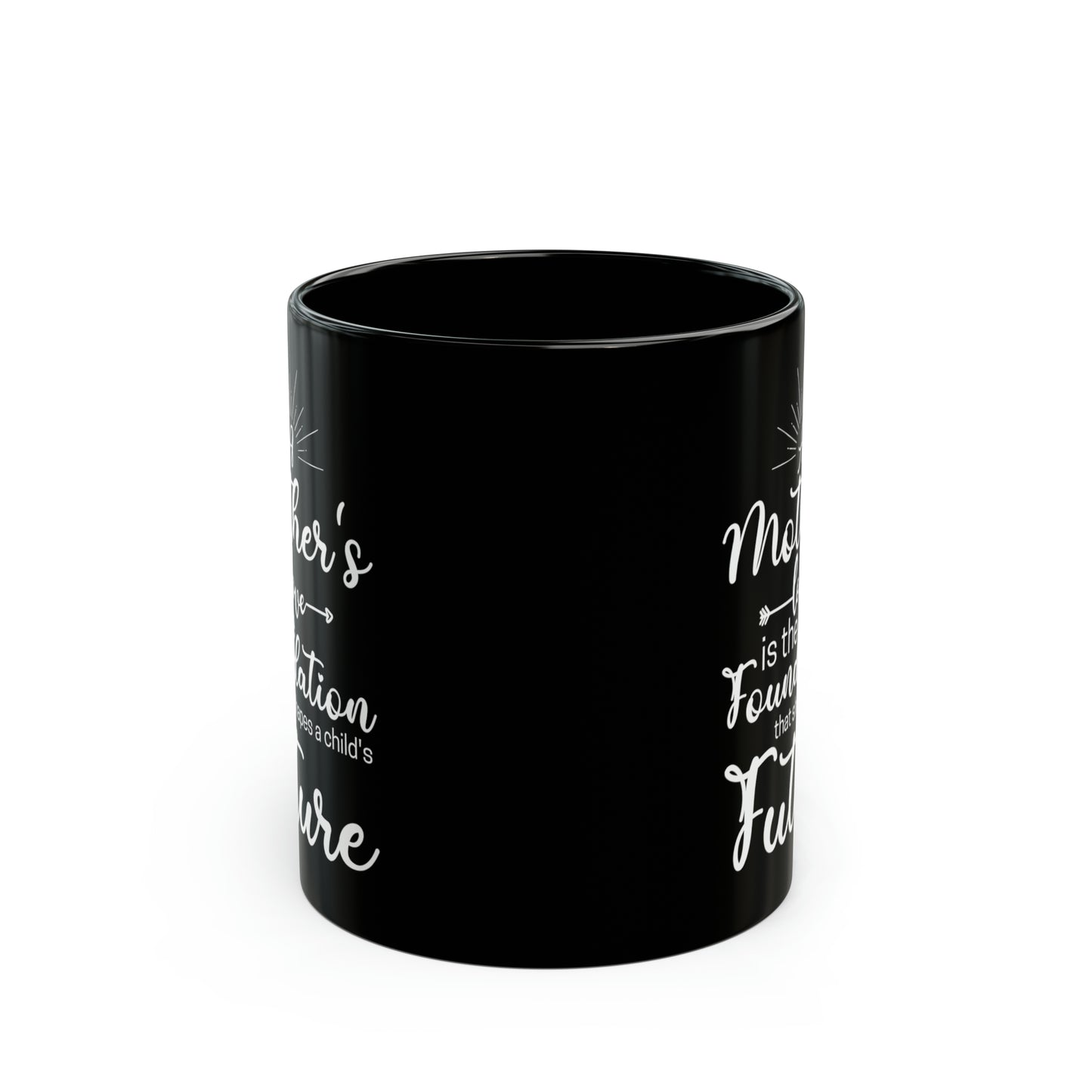 Mom Foundation Mug – Elegant Black Ceramic Gift for Mother’s Day
