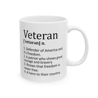 Veteran Definition Mug – Patriotic Coffee Cup Gift for Veterans