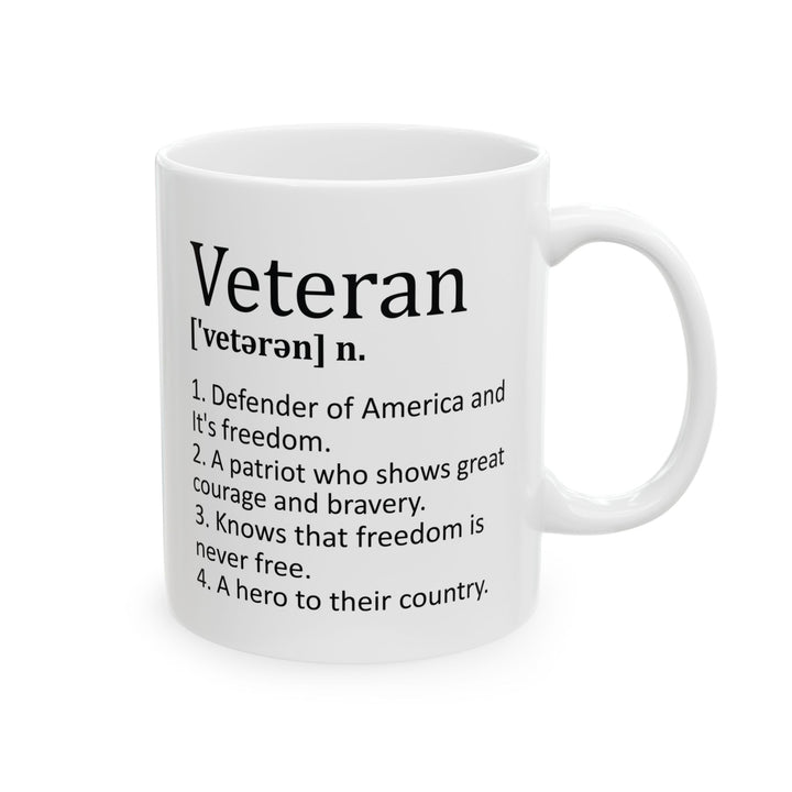 Veteran Definition Mug – Patriotic Coffee Cup Gift for Veterans