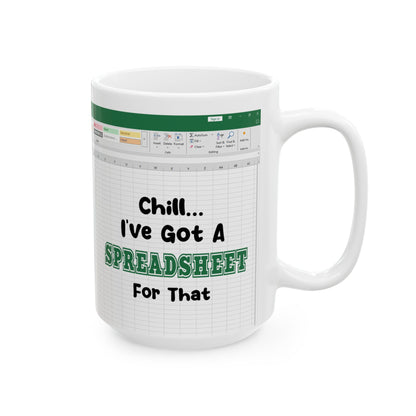 Funny Excel Lover Design Ceramic Mug, (11oz, 15oz)