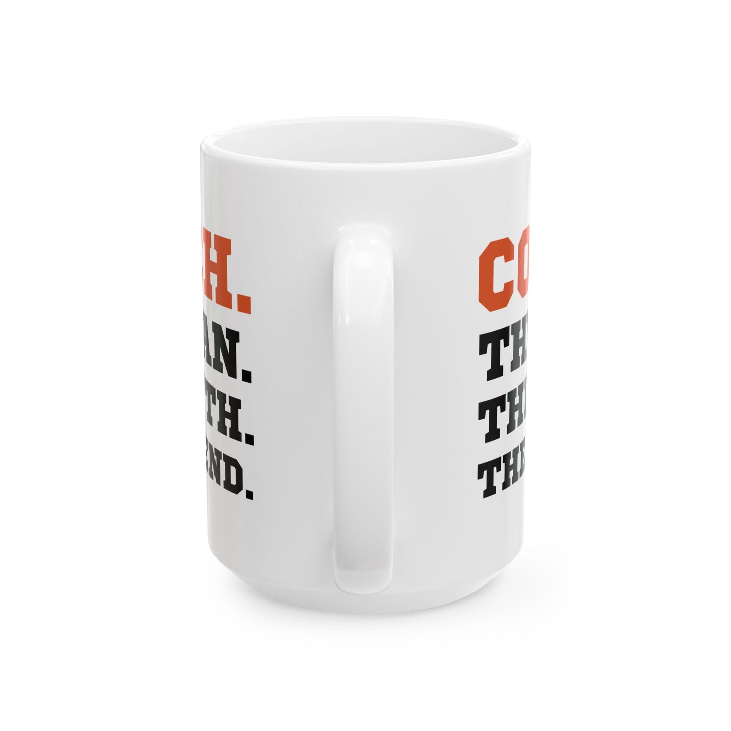 Give a Gift to Your Coach – Bold White Mug with The Man The Myth The Legend Quote