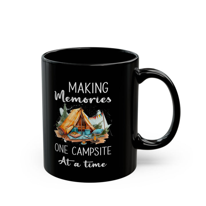 Cozy Glamping Tent with Campfire Ceramic Mug, (11oz, 15oz)