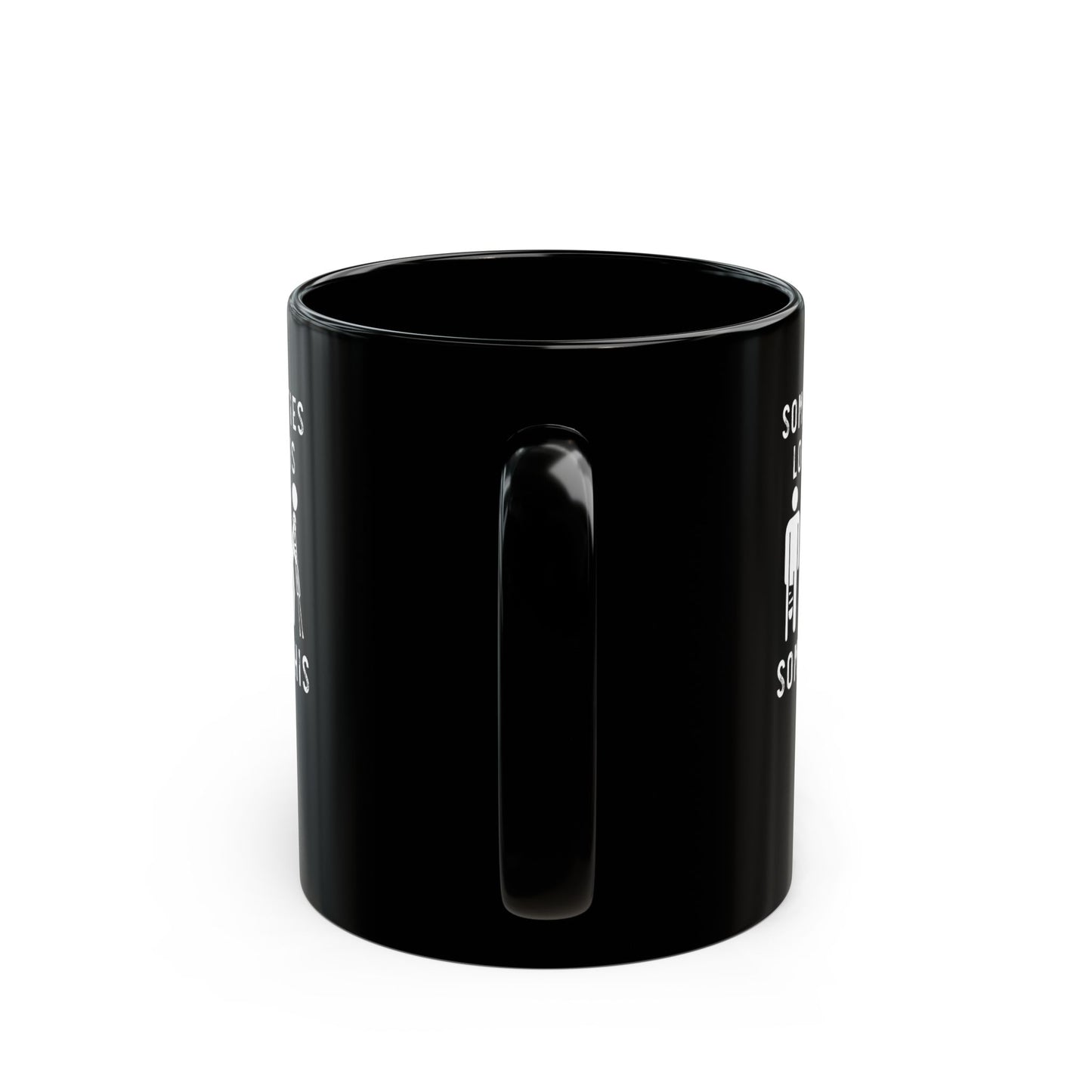 Black Ceramic Coffee Cup with Empowering Message – Support Mental Health & Chronic Illness Warriors