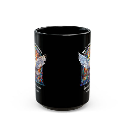 Black First Communion Mug – Personalized Gift for Girl