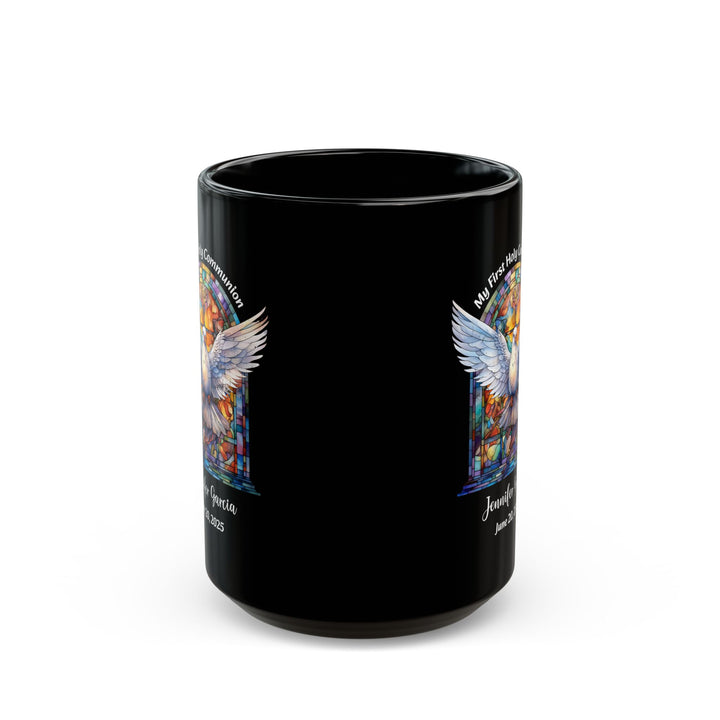 Black First Communion Mug – Personalized Gift for Girl