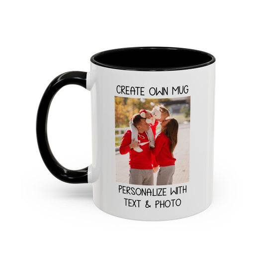 Happy Family Moments in Red Hoodies - Dad, Mom, and Daughter Outdoors Mug