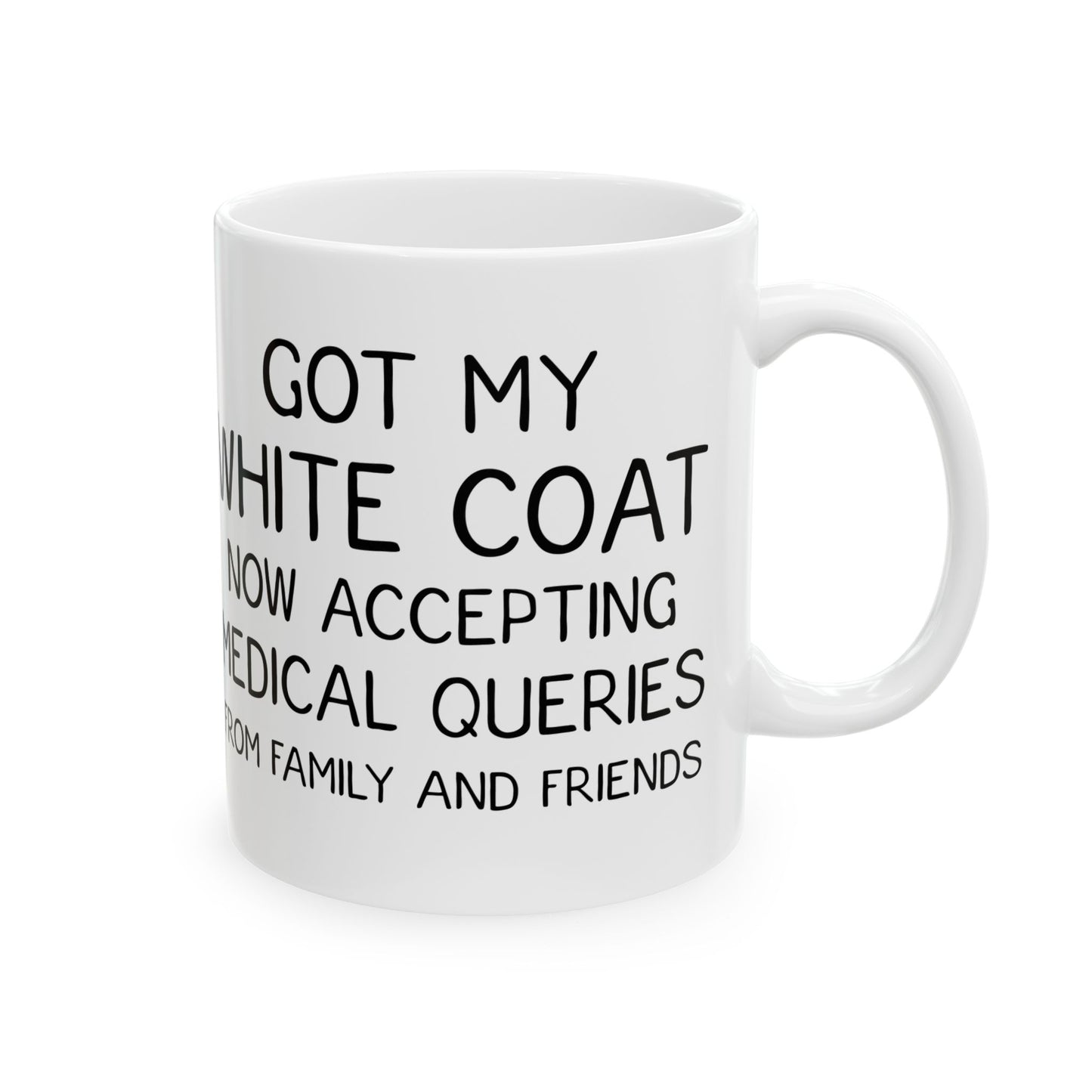 White Coat Ceremony Mug – Personalized Medical Student Gift with Name, School, and Date, Future Doctor