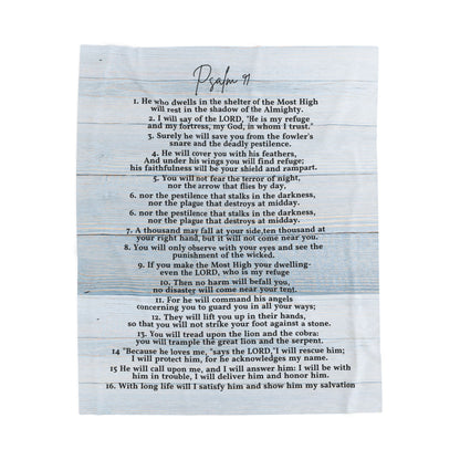 Psalm 91 Velveteen Plush Blanket