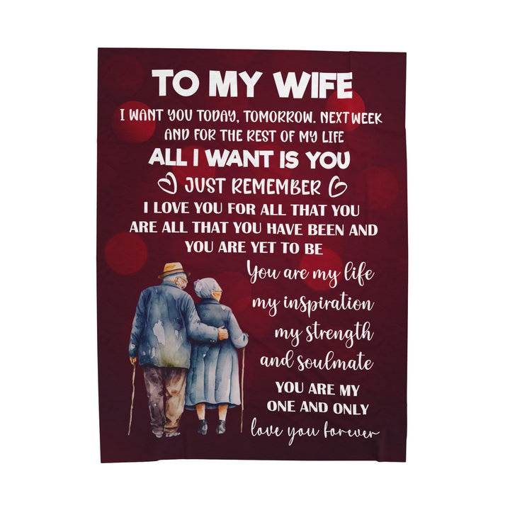 To My Wife Blanket