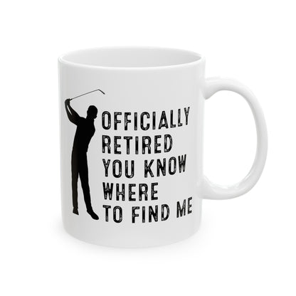 Officially Retired Golf Mug – Perfect Gift for Retirees Who Love Golf