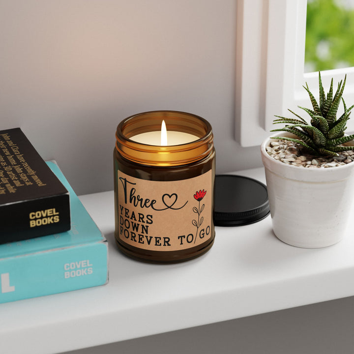Three-Years-Down-Forever-to-go Candle