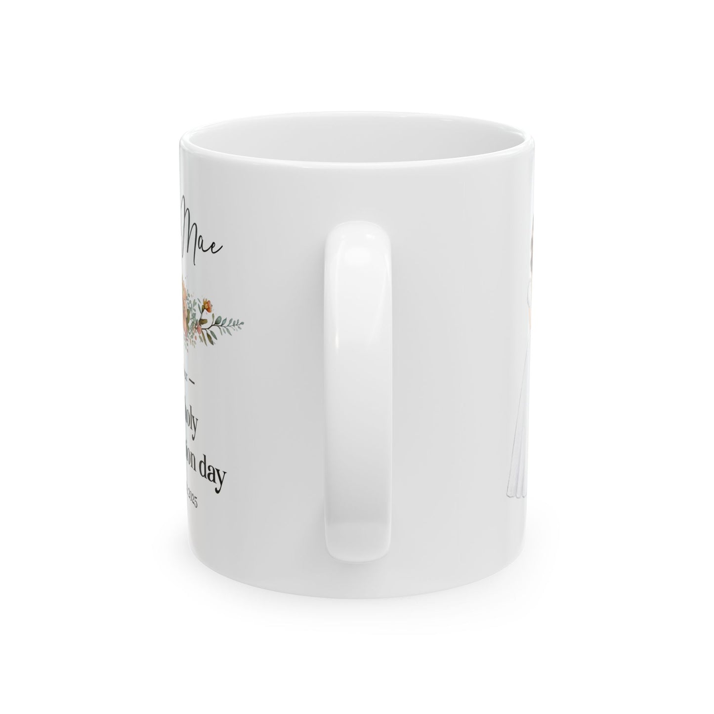 Personalized First Communion Mug – Floral Gift with Name & Date
