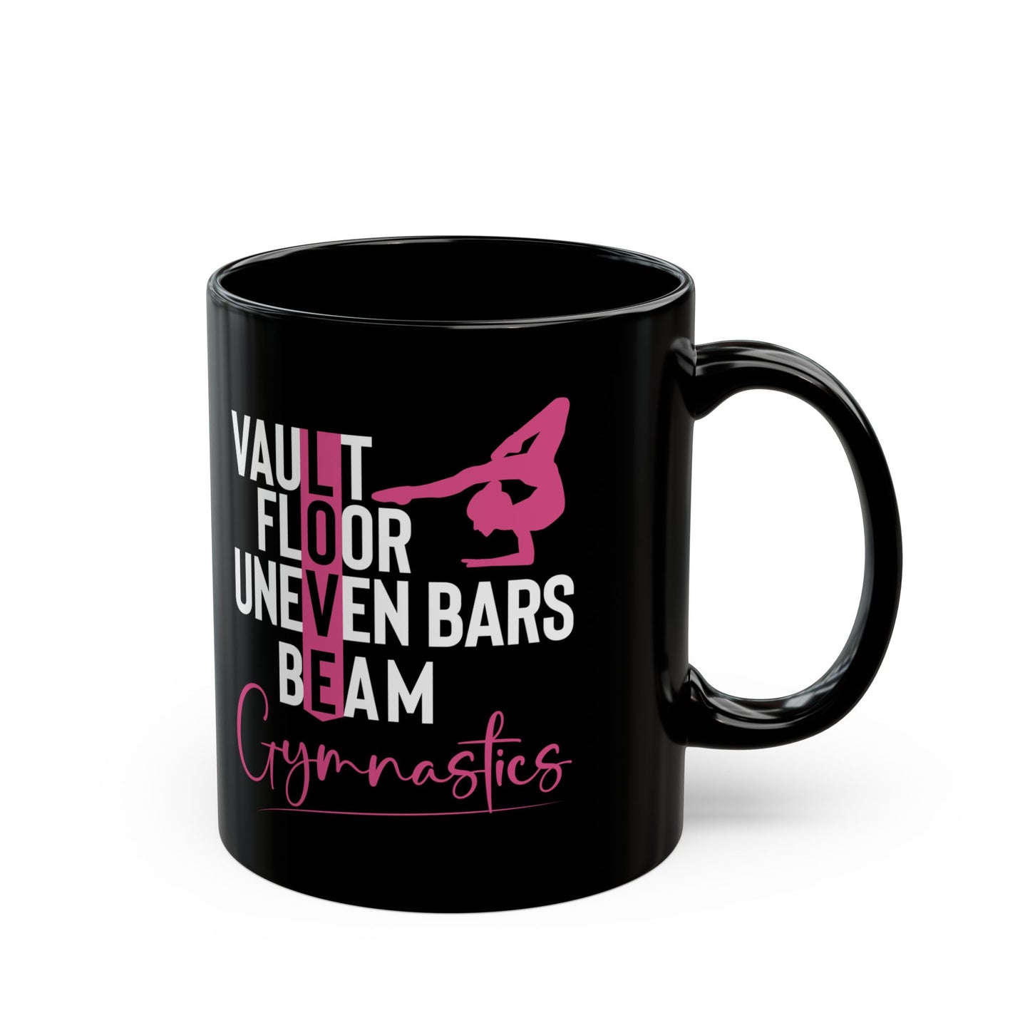 Vault Floor Uneven Bars Beam Black Mug (11oz, 15oz)