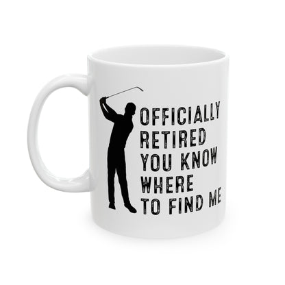 Officially Retired Golf Mug – Perfect Gift for Retirees Who Love Golf